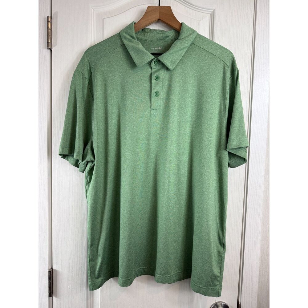 Old Navy Active Cloud 94 Soft Green Heather Performance Polo Shirt Mens XL